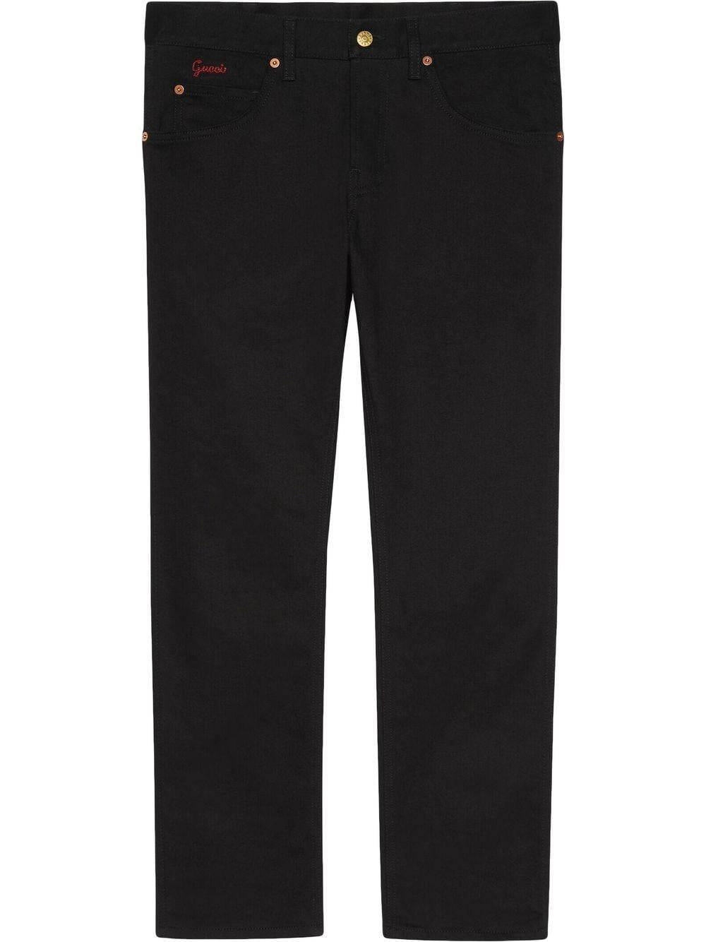 GUCCI Men's Blackmix Tapered 5-Pocket Denim Pants for Fall/Winter 2022