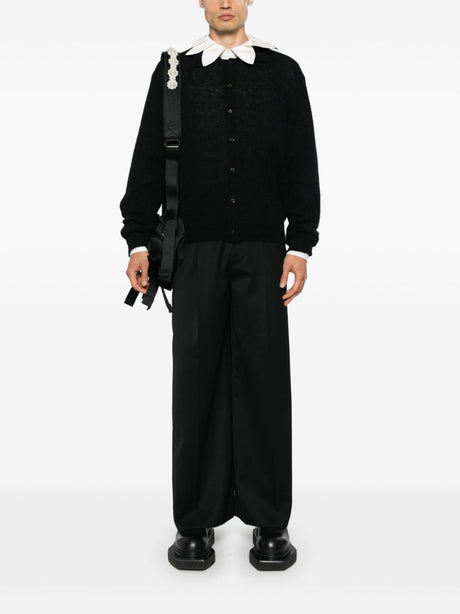 SIMONE ROCHA Chic Wide Fit Black Wool Pants