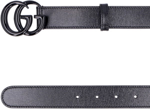 GUCCI Men's Leather Belt with Interlocking G Buckle