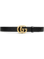 GUCCI Classic Leather Belt with Double G Buckle - 3cm Width