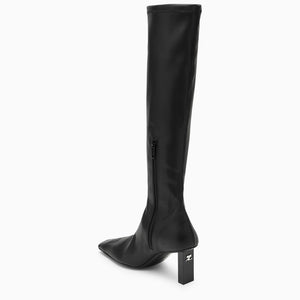 COURREGÈS Chic Square Toe Stretch Boots