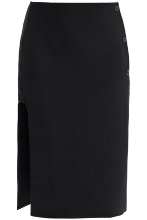 COURREGÈS Chic Midi Skirt with Slit Detail