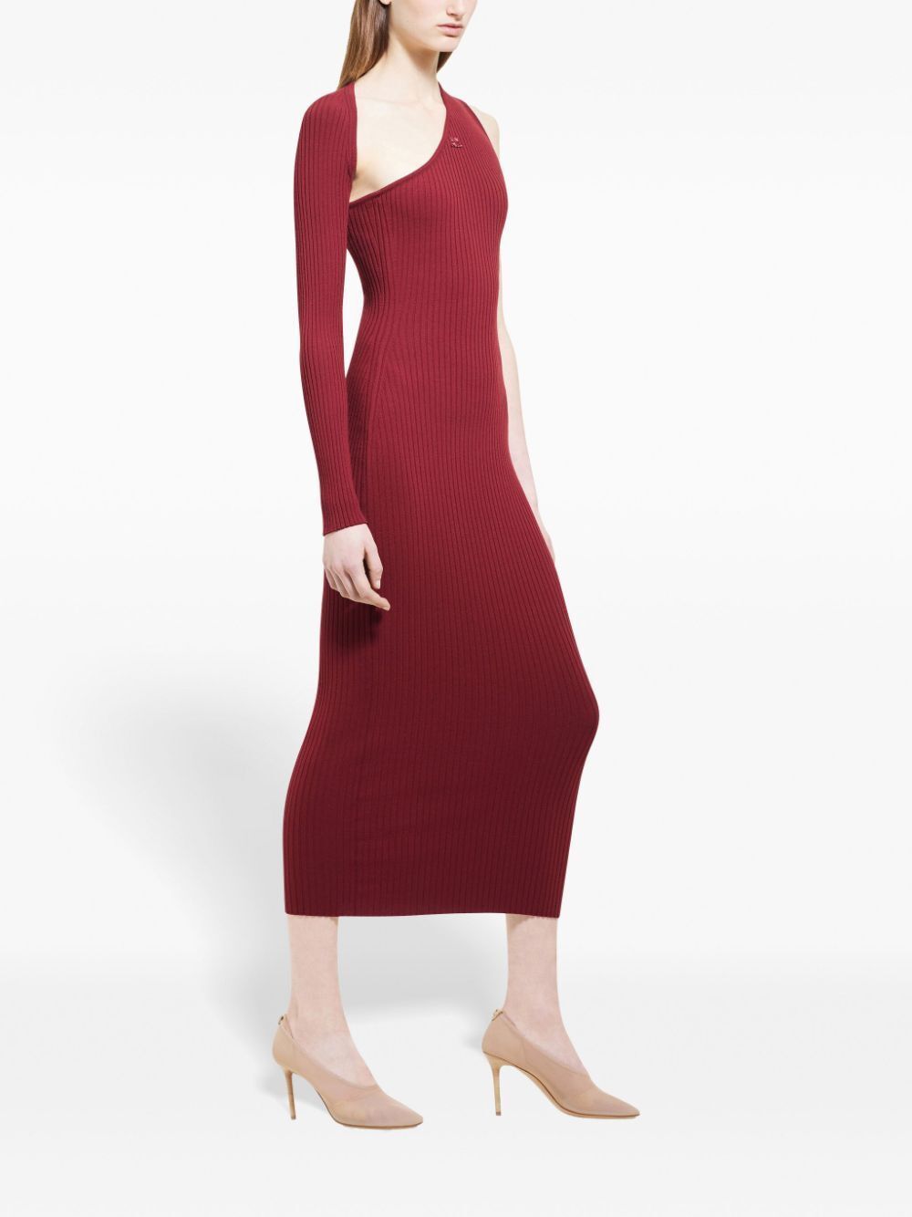 COURREGÈS Ribbed Knit Maxi Dress for Women