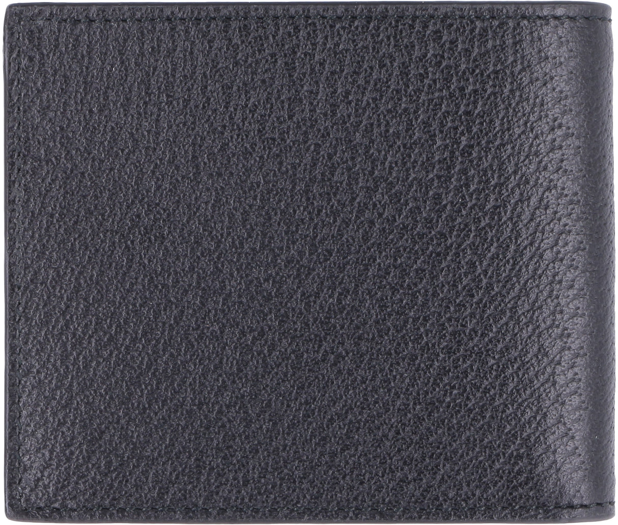 GUCCI Men's Black Leather GG Marmont Wallet for SS24