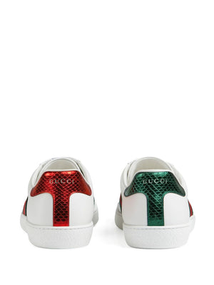 GUCCI White Multicolor Leather Sneakers for Men