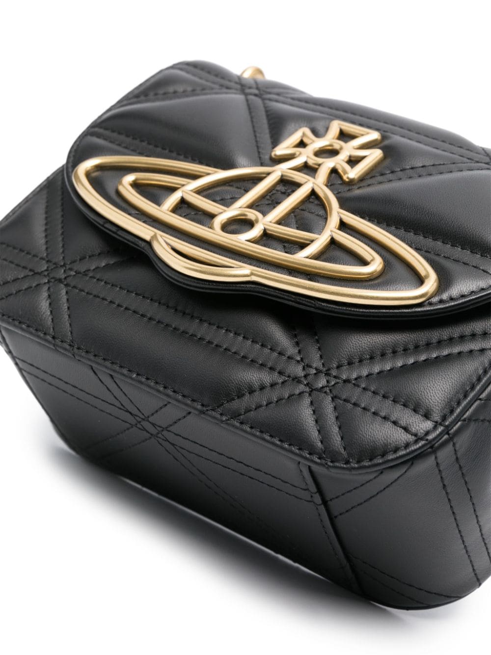 VIVIENNE WESTWOOD Matelassé Crossbody Handbag with Signature Orb Detail