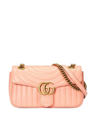 GUCCI Pink Quilted Leather Shoulder Handbag for Women