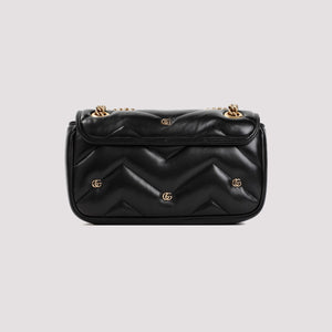 GUCCI Luxurious Mini Black Leather Shoulder Bag 26x13x7cm