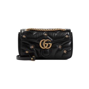 GUCCI Chevron Quilted Leather Crossbody Handbag