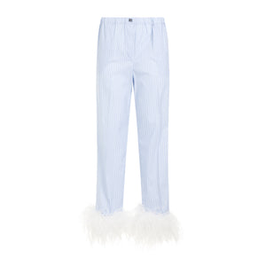 MIU MIU Cotton Straight Leg Pants - SS24 Collection