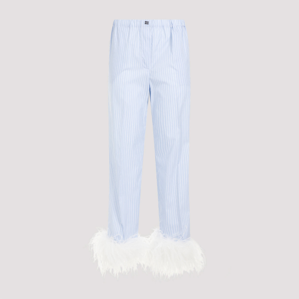 MIU MIU Cotton Straight Leg Pants - SS24 Collection