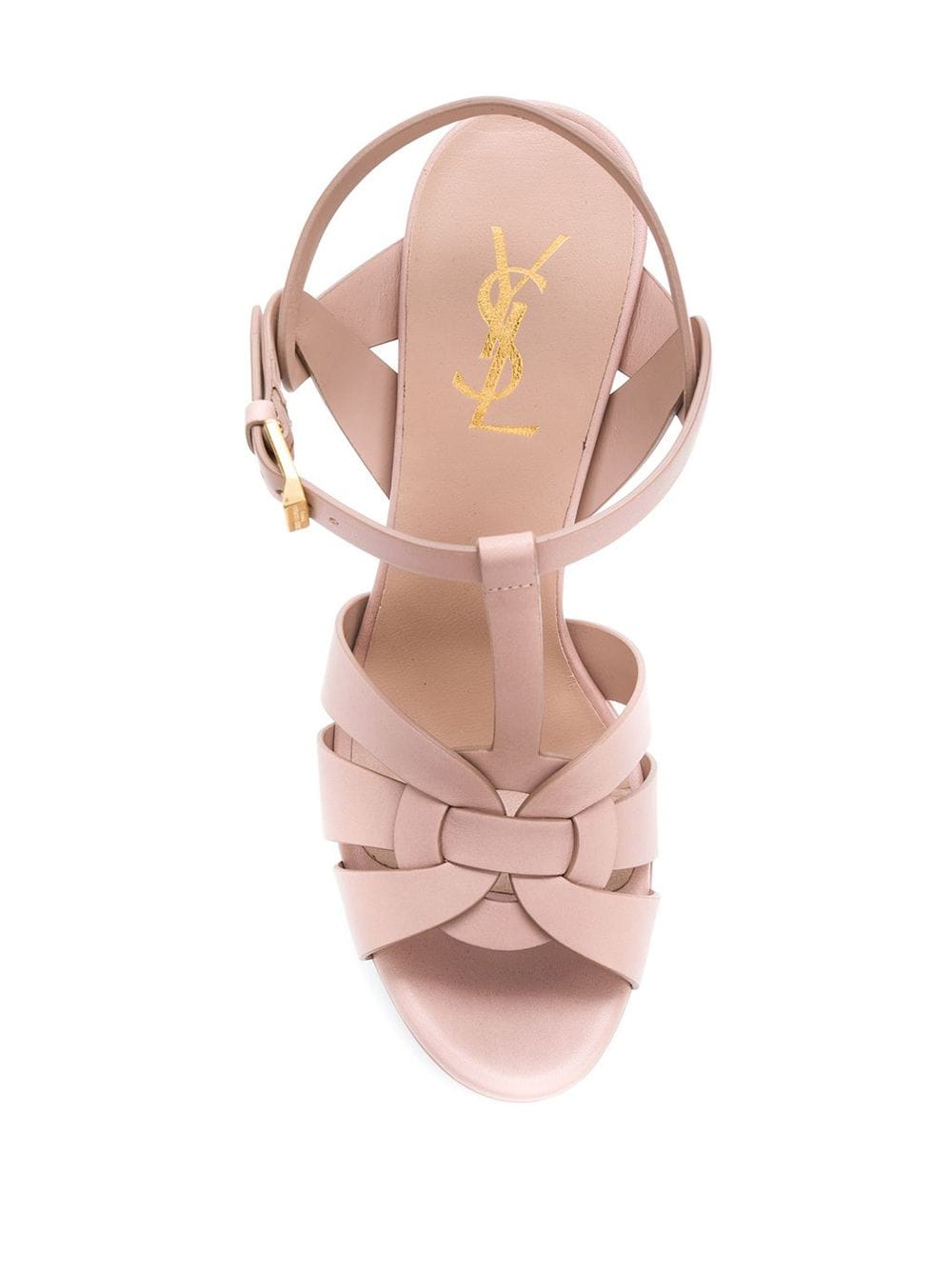 SAINT LAURENT Beige Leather Spring Sandals for Women - SS21 Collection