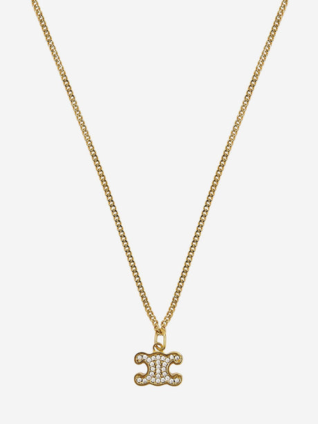 CELINE Sparkling Celebration Necklace in Gold with Crystal Accents for Women