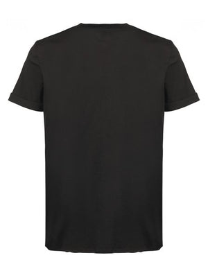 Mens Black Logo Cotton T-Shirt by Saint Laurent