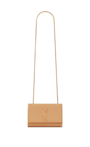 SAINT LAURENT Tan Calf Skin Shoulder and Crossbody Bag for Women - 2024 FW23 Collection