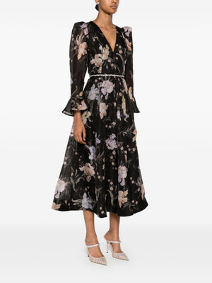 ZIMMERMANN Floral Print Linen Blend Dress