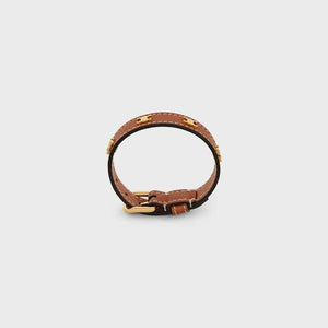 CELINE Calfskin and Brass Bracelet