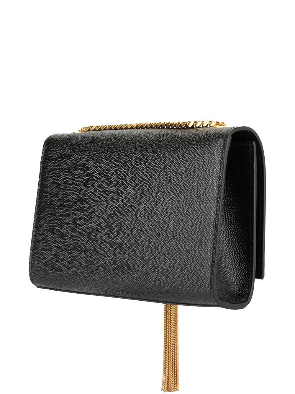 SAINT LAURENT Stylish Kate Leather Shoulder Handbag in Nero for Women