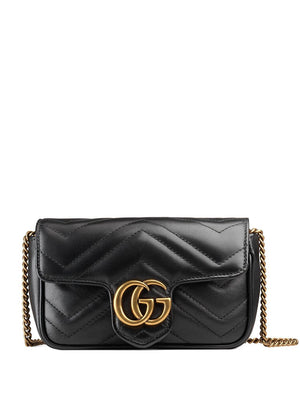 GUCCI Mini Marmont Matelassé Leather Shoulder Bag - 6.5"W x 4"H x 1.8"D