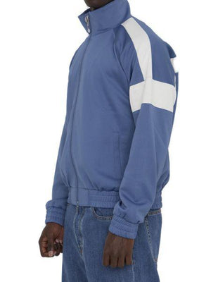 DIOR HOMME Blue and White Parley Ocean Plastic Cotton Track Jacket for Men in Regular Fit