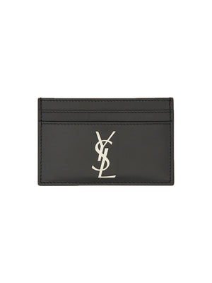 SAINT LAURENT Mini Luxurious Leather Card Holder