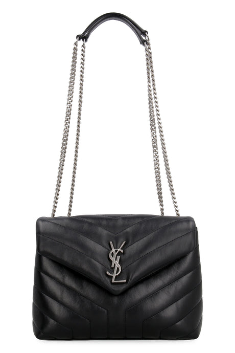 SAINT LAURENT Chic Loulou Small Black Leather Crossbody Handbag for Women SS24