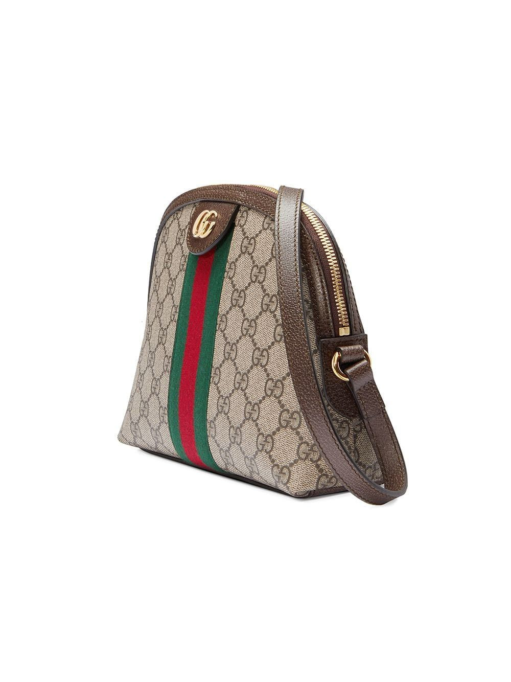 GUCCI Luxurious Tan Shoulder Handbag with Leather Details and Gold-Tone Hardware