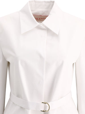 VALENTINO White Cotton Pea Jacket for Women