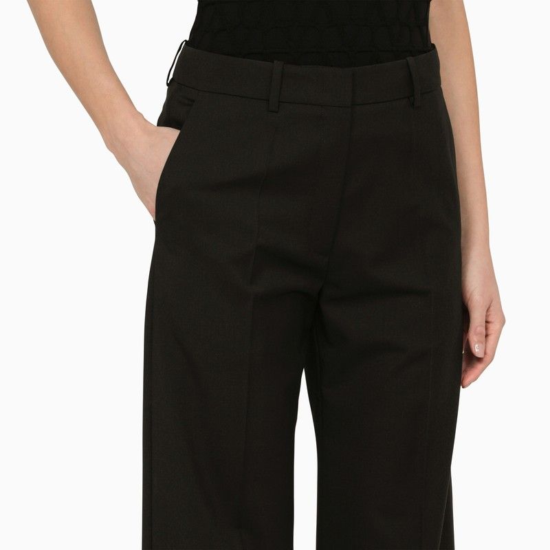 VALENTINO Elegant Black Wool Palazzo Pants