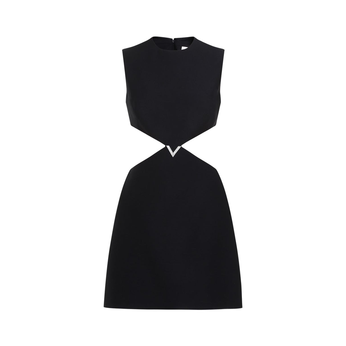 VALENTINO Black Wool and Silk Mini Dress for Women - SS24 Collection