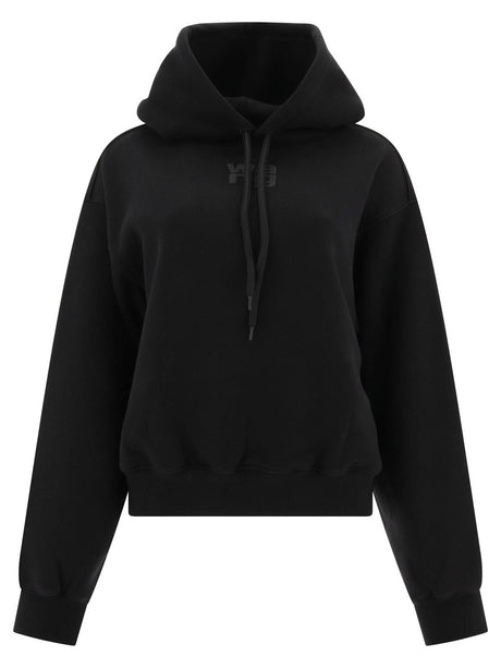 ALEXANDER WANG Puff Logo Structured Terry Hoodie