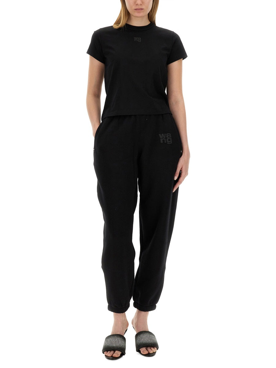 T BY ALEXANDER WANG Comfortable Women's Logo Jogging Pants - Regular Fit