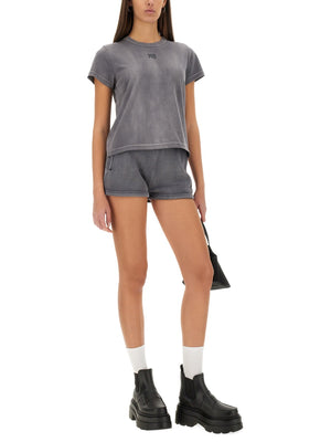 T BY ALEXANDER WANG Essential Charcoal Shorts - Regular Fit