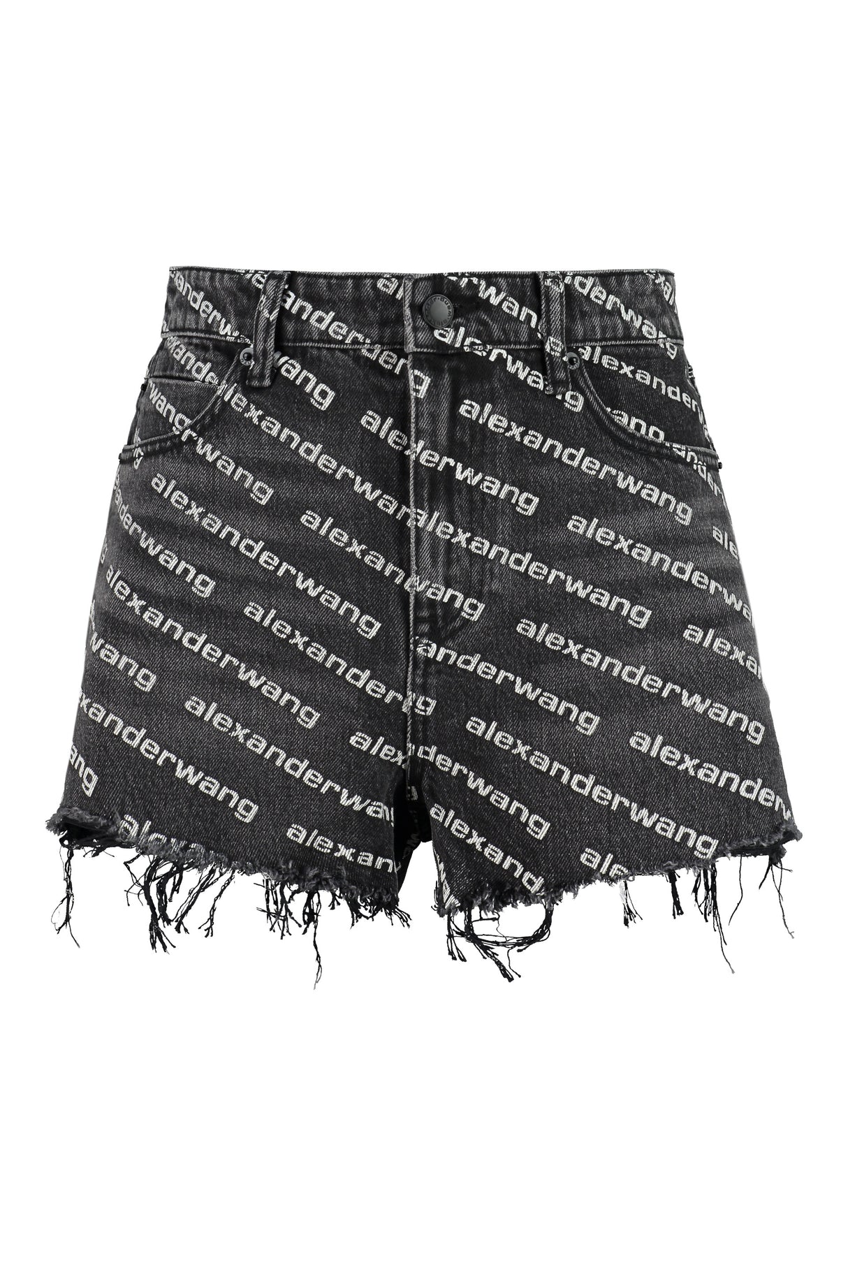 ALEXANDER WANG Chic Grey Cotton Mini Shorts