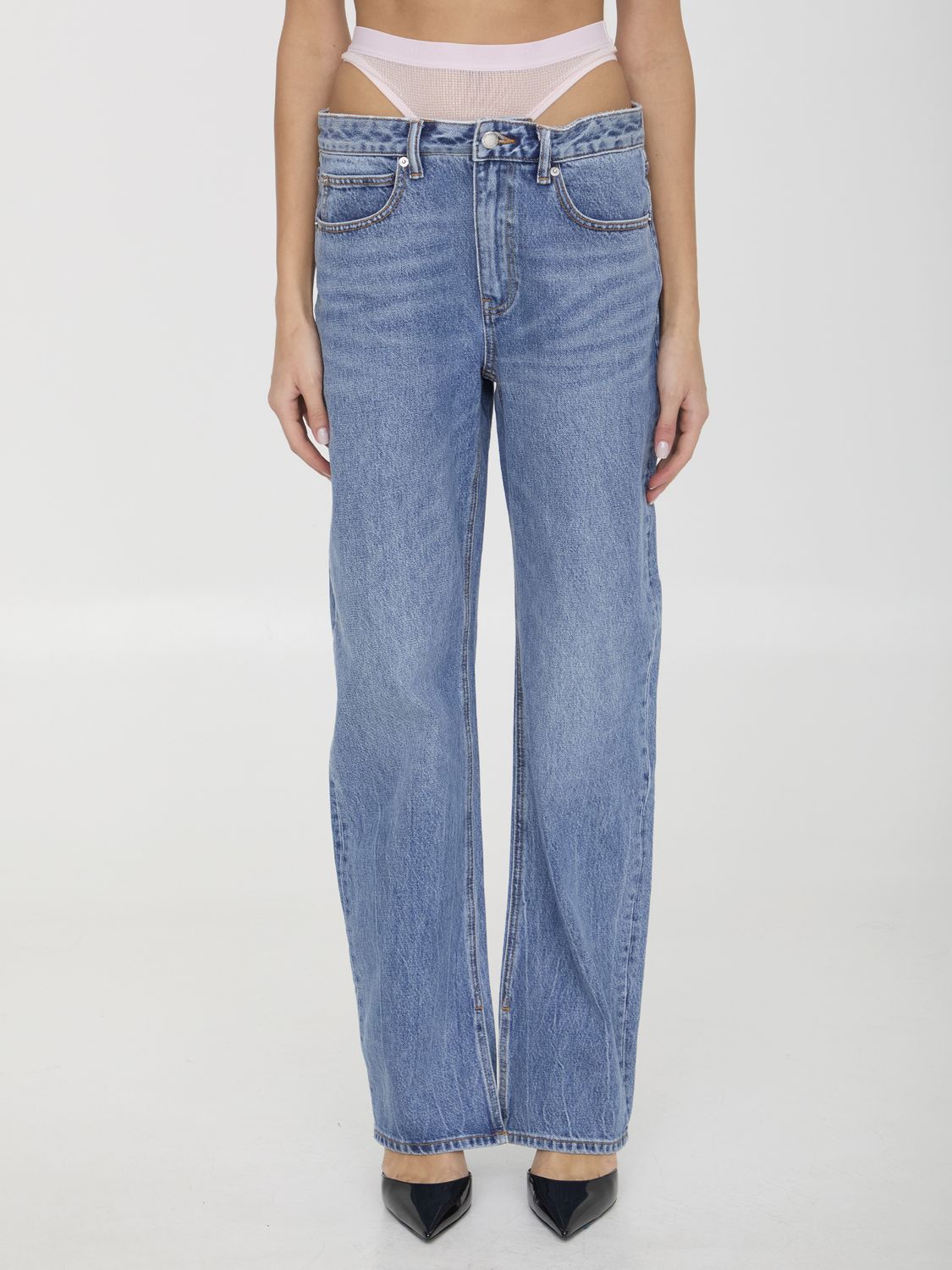 ALEXANDER WANG Pre-Styled Underwear Straight-Leg Jeans