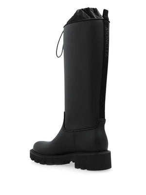 MONCLER High-Top Drawstring Rain Boots, 4cm Sole