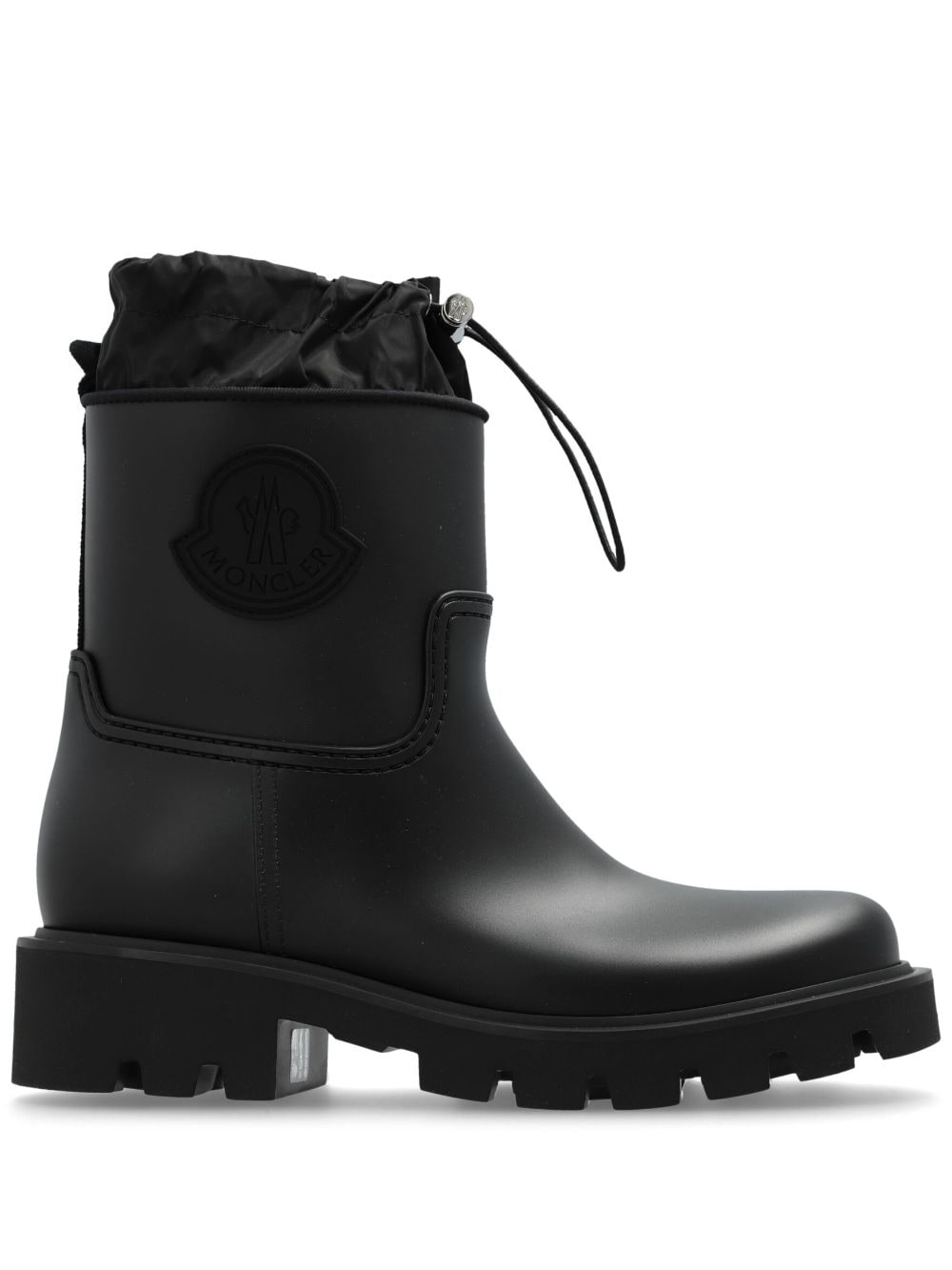 MONCLER Chic Ankle-Length Rain Boots with Logo Patch