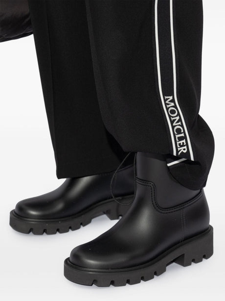 MONCLER Chic Ankle-Length Rain Boots with Logo Patch