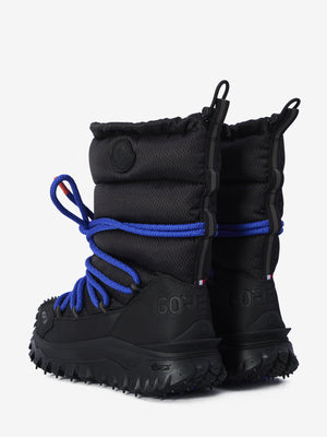 MONCLER High-Performance Leather Waterproof Boots with 4.5cm Sole Height