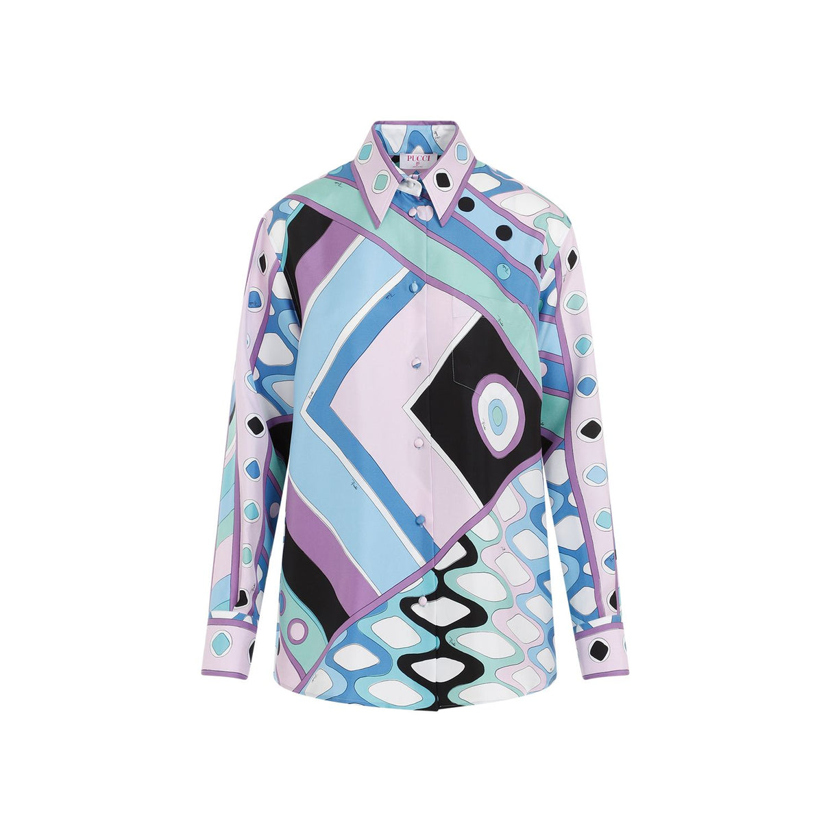 EMILIO PUCCI Navy Silk Shirt for Women - SS24 Collection