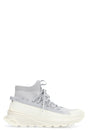 MONCLER Gray Glitter High-Top Sneakers for Women with Vibram Sole