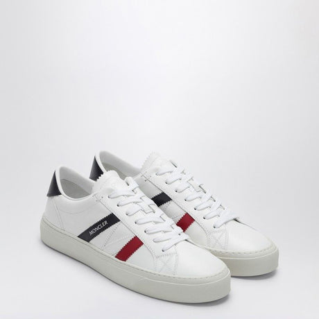 MONCLER Elegant Monaco M White Leather Sneakers