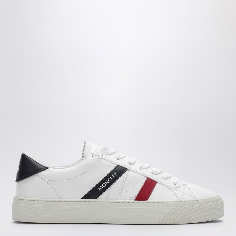 MONCLER Elegant Monaco M White Leather Sneakers