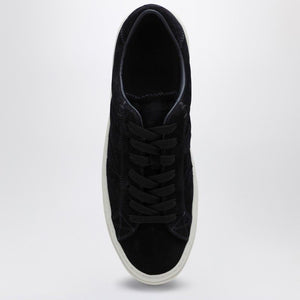 MONCLER Navy Suede Athletic Sneakers