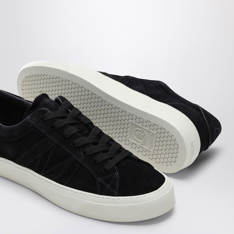 MONCLER Navy Suede Athletic Sneakers