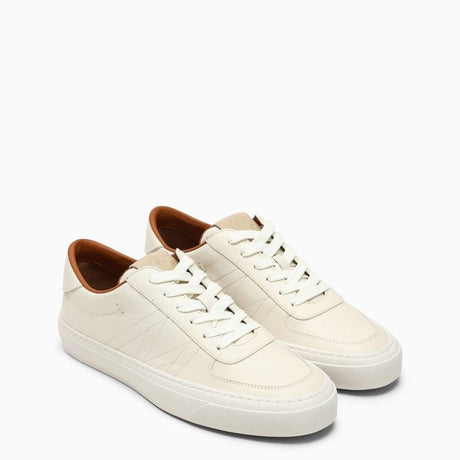 MONCLER Men's Tan Leather Low Top Sneakers for SS24