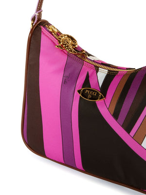 EMILIO PUCCI Nylon Shoulder Handbag with Graphic Print