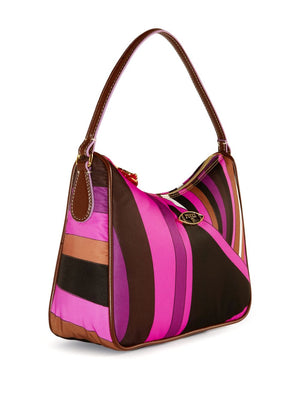 EMILIO PUCCI Nylon Shoulder Handbag with Graphic Print