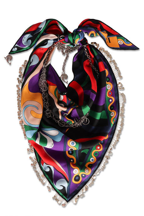 EMILIO PUCCI Printed Silk Scarf - 90x90 cm