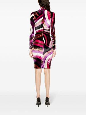 EMILIO PUCCI Thigh-Length Printed Velvet Dress